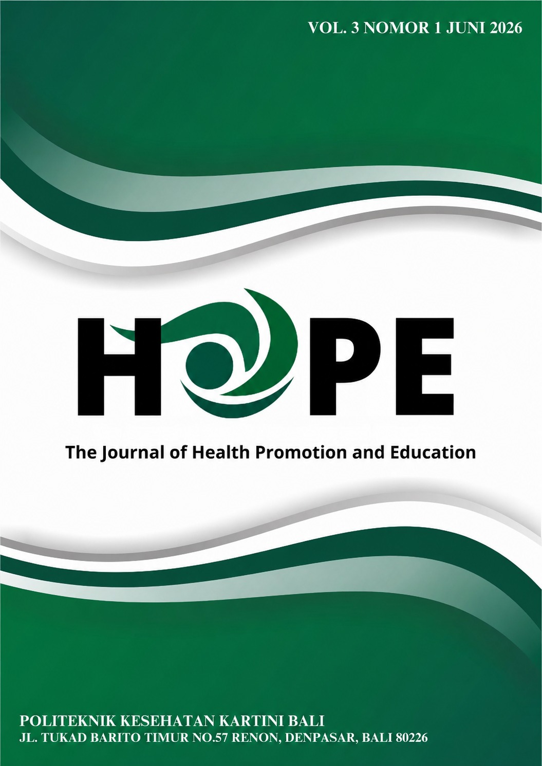 					View Vol. 3 No. 1 (2026): HOPE: The Journal of Health Promotion and Education
				